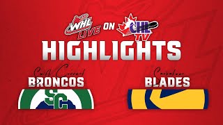 Swift Current Broncos at Saskatoon Blades 1130  WHL Highlights 202425 [upl. by Ardnwahs92]