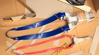 Cardboard crafts  how to make a powerful slingshot for flat bands [upl. by Lussi880]