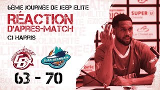 Cholet Basket  PauLacqOrthez Réaction de CJ Harris [upl. by Nitsirhc]