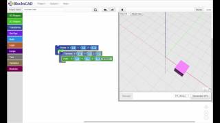 BlocksCAD Training Video Rotation Away from the Origin [upl. by Darb]