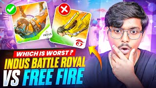 Free Fire Vs Indus Battle Royale Full Comparison [upl. by Attirehs]