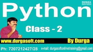 Learn Python Programming Tutorial Online Training by Durga Sir On 27012018 [upl. by Eseeryt]