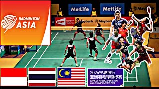 BANK OF NINGBO Badminton Asia Championships 2024  Day3 Round of Quaterfinal  All Court live Score [upl. by Aniroc]