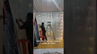 Dekorasi kamar pengantin tema kuning dekorasinikahan dekorasipernikahan dekorasilamaran [upl. by Kinnie144]