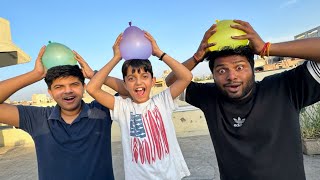 Water Balloon Challenge 🤣  Who will Survive  Holi Vlog  Yaatri [upl. by Alyel]