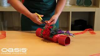 OASIS® Floral Products  How To  A Christmas Cracker [upl. by Niamart]