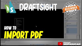 Draftsight How To Import PDF [upl. by Alfeus]