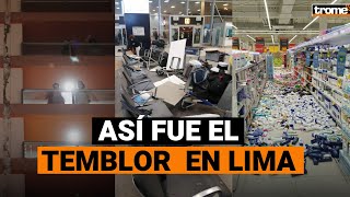 TEMBLOR EN LIMA imágenes impactantes del SISMO 60 que se registró en Lima y la costa central [upl. by Wylde]