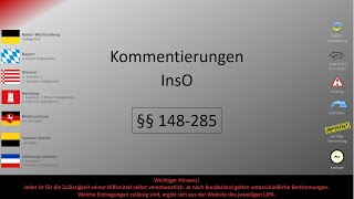 Kommentierungen InsO 5 §§ 148285 [upl. by Sewellyn936]