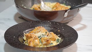 Easy Garlic Butter Chicken Bites with Rich Parmesan Pasta [upl. by Cope]