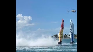 Key West Power Boat Race Full footage of crash [upl. by Ehcropal]