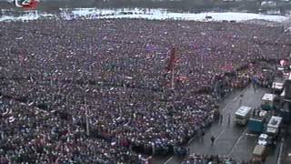 Druhá obří demonstrace na Letné 26111989 [upl. by Pittel]