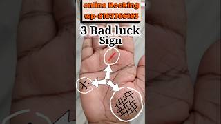 3 bad luck sign in your palmpalmistry facts hastrekha jyotish astrolology palmist shorts [upl. by Trebmer]