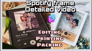 Easy SPOTIFY MUSIC GLASS FRAME  step by step tutorial  editing  printing  framing [upl. by Dustin36]