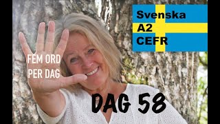 Dag 58  Fem ord per dag  Partikelverb Komma  A2 CEFR [upl. by Lynelle]