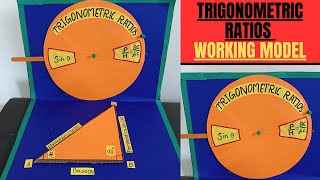 Trigonometric ratios  maths working model l trigonometry projects l Exhibition model for school [upl. by Thorlay]