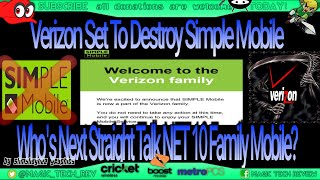 Verizon Killing Simple Mobile Who Is Next Safe Link Straight Talk Net 10 Family Mobile [upl. by Rawdon]