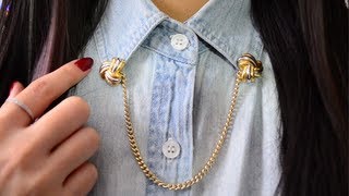 ✂ DIY Chain Collar Pin [upl. by Calmas]