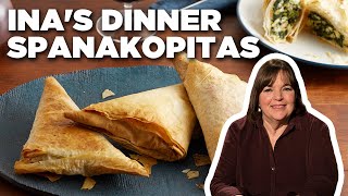 Ina Gartens Dinner Spanakopitas  Barefoot Contessa  Food Network [upl. by Relluf]