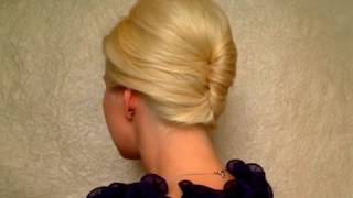 French twist hairstyle tutorial for short medium long hair Prom wedding updo [upl. by Frantz]