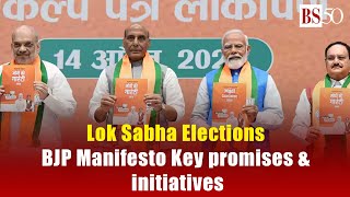 BJP Manifesto Key promises amp initiatives  Lok Sabha Elections [upl. by Atnad]