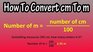 How To Convert Change Centimeters cm To Meters m Explained [upl. by Adnahsam]