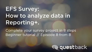 Unipark Tutorial How to analyze data in Reporting Step 8 [upl. by Airbmak]