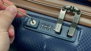 TSA approved lock picked on a Delsey St Tropez Slim suitcase [upl. by Enrobyalc]