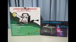 Budget Ophir 220 volt airbrush compressor review Aeolian Pixie [upl. by Binky]