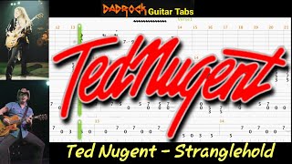 Stranglehold  Ted Nugent  Guitar  Bass TABS Lesson [upl. by Saleem]