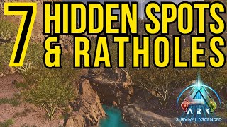 7 Best Hidden Base Locations amp Ratholes on Scorched Earth  Ark Survival Ascended [upl. by Airretnahs320]