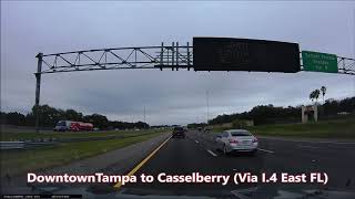 Driving from Downtown Tampa to Casselberry Via I 4 East Florida [upl. by Attevad870]