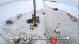 Manitoba Hydro Bipole III – foundation installation [upl. by Zia]