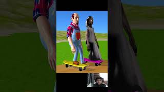 Scary Teacher 3D  Take Care of Tree vs Water Syringe and SkateBoard Challenge Granny Loser shorts [upl. by Oeak]