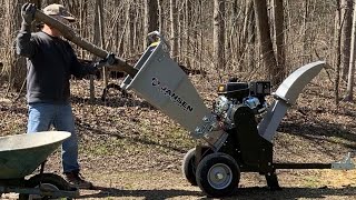 Jansen GTS2000 BEAST Pro Wood Chipper  THE BEAST Chipping Large Logs firewood jansen [upl. by Laurita913]