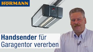 Handsender für Garagentor in 2 Minuten vererben Serie 4  Hörmann [upl. by Eornom]