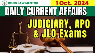 1 October 2024 judiciaryexampreparation Daily Current Affairs  currentaffairstoday [upl. by Heti]