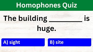 Homophones Quiz  Homophones in English Grammar  Homophones Test  Part 1 [upl. by Oine]