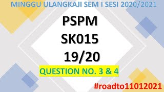 roadtofinals  PSPM SK015 20192020 Question No 3 amp 4 [upl. by Rats]