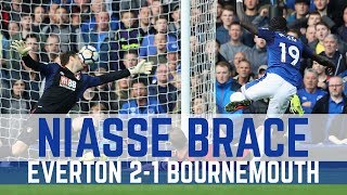 NIASSES MATCHWINNING BRACE EVERTON 21 BOURNEMOUTH [upl. by Herminia967]