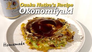 Osaka Natives Easy Okonomiyaki Recipe  Bachelors Cooking [upl. by Eintruoc]