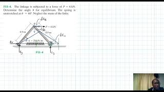 F11–4 Virtual Work Chapter 11 Hibbeler Statics Benam Academy [upl. by Eimiaj662]