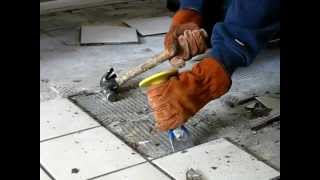 HOW TO REMOVE TILE THE EASY WAY  Be Your Own Handyman  Home [upl. by Odie]