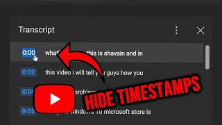 How to Remove Timestamps from YouTube Transcripts [upl. by Luapnaes891]