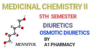 OSMOTIC DIURETICS diuretics medicinal chemistry 5th semester [upl. by Byrle]