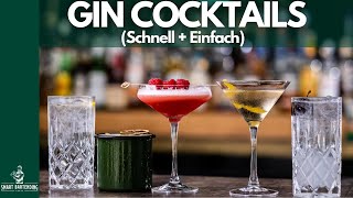 Einfache GIN COCKTAILS 🍋 I SmartBartending [upl. by Nannerb]