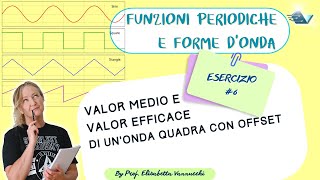 Valore efficace e valor medio di unonda quadra con offset esercizio [upl. by Niko]