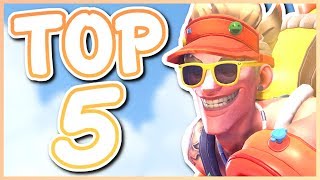 Overwatch  TOP 5 BEST JUNKRAT SKINS [upl. by Ashford]