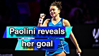 Jasmine Paolini reveals her goal for the WTA Finals paolini sportscentre [upl. by Alrick871]