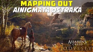 Mapping Out  Lakonia  Ainigmara Ostraka Puzzle Location and Solution  AC ODYSSEY [upl. by Aiyekal483]